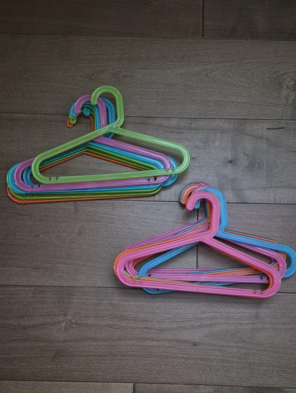 IKEA Colorful Plastic Kids Hangers - Pink, Blue, Green, Orange